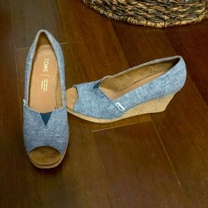 Toms Denim wedges